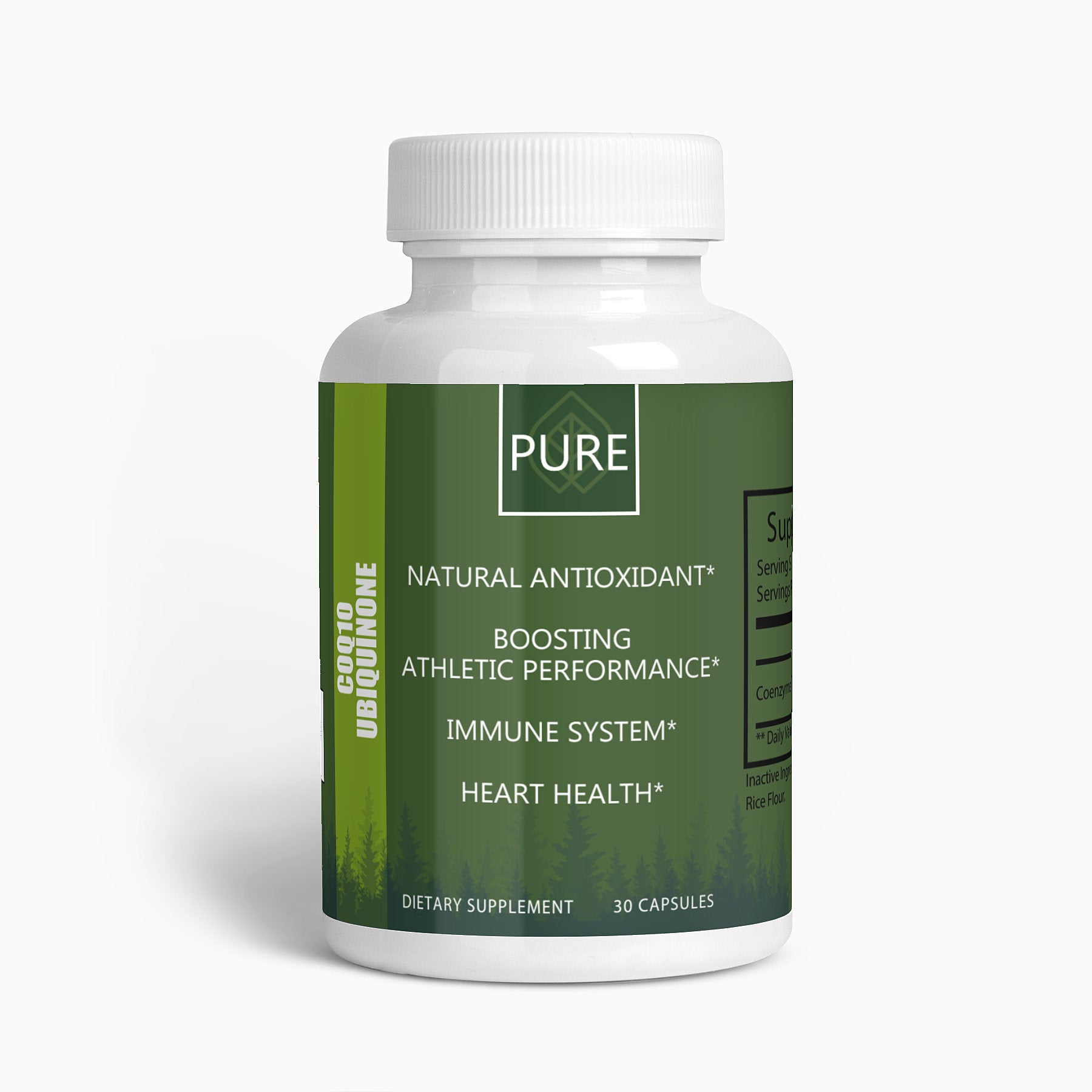 PURE. Coenzyme Q10 Ubiquinone - Powerful Natural Antioxidant for Energy and Immunity PURE Supplement