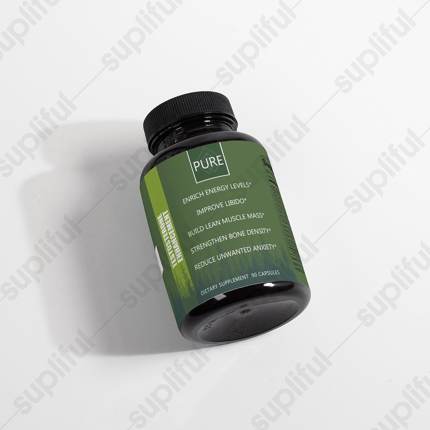 Natural Organic Testosterone Enhancement - Vegan Capsules PURE Supplement