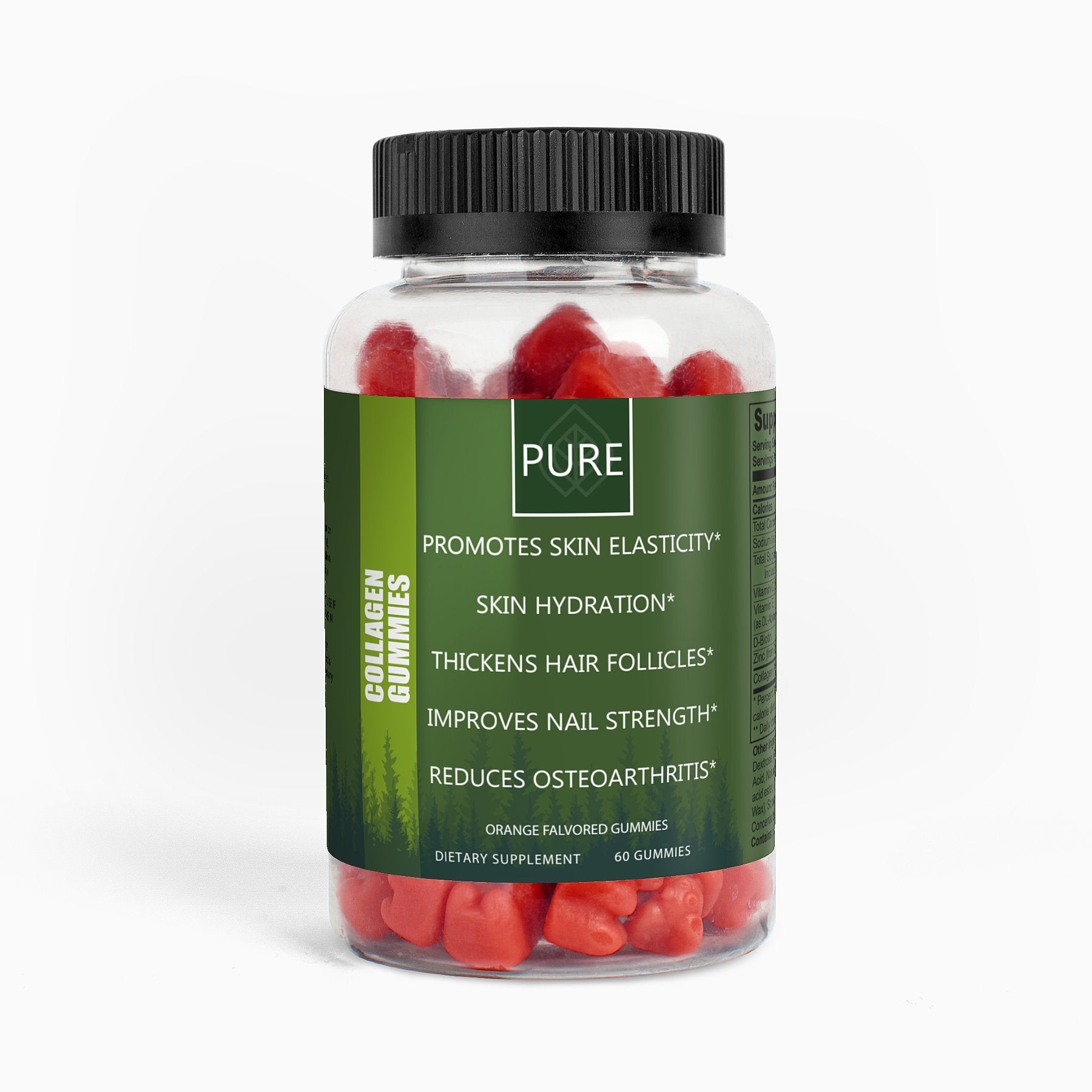 Collagen Gummies - Bones, Skin, Hair, Muscle Support PURE Supplement